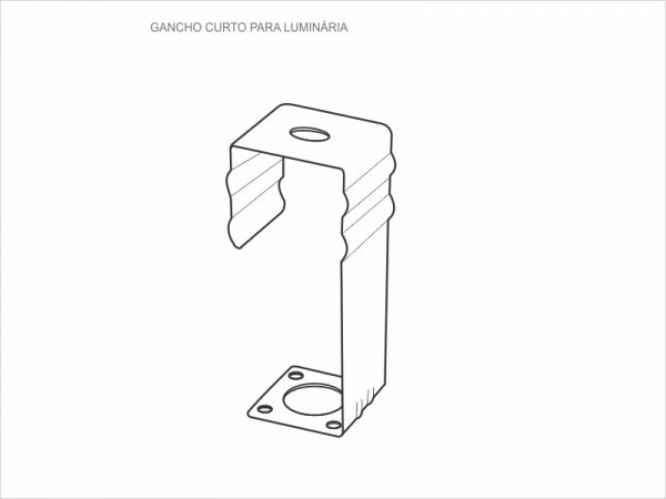 GANCHO CORTO PARA LÁMPARA BLANCA - Imagen 2
