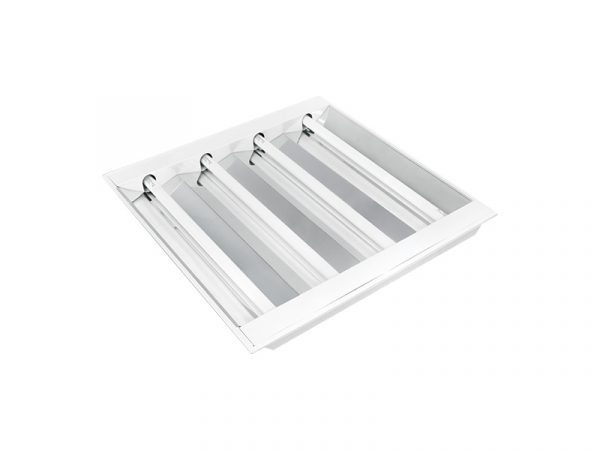 TA 50 CANAL EMPOTRADO 4X18/20W T8 PARA REVESTIMIENTO MODULAR 60X60 SIN REFLECTOR BLANCO