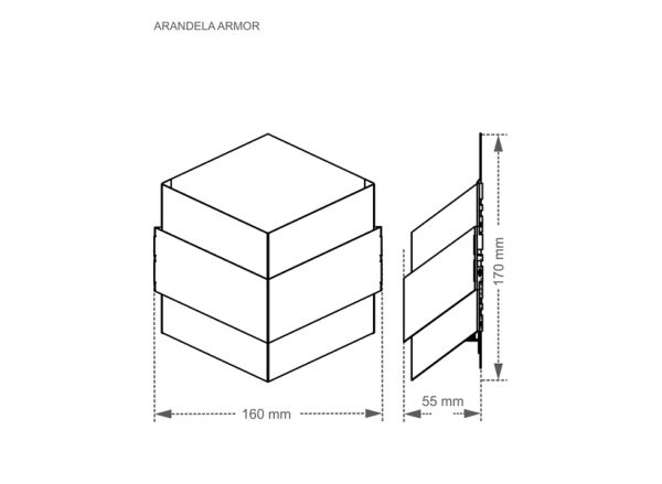 ARANDELA TASCHIBRA ARMOR 1XG9 BLANCA - Imagen 6