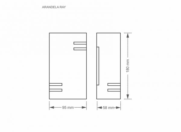 ARANDELA TASCHIBRA RAY LED 10W 2700K NEGRO MATE - Imagen 5