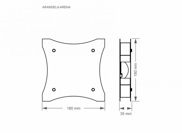 ARANDELA TASCHIBRA ARENA LED 10W 2700K BLANCA - Imagen 3