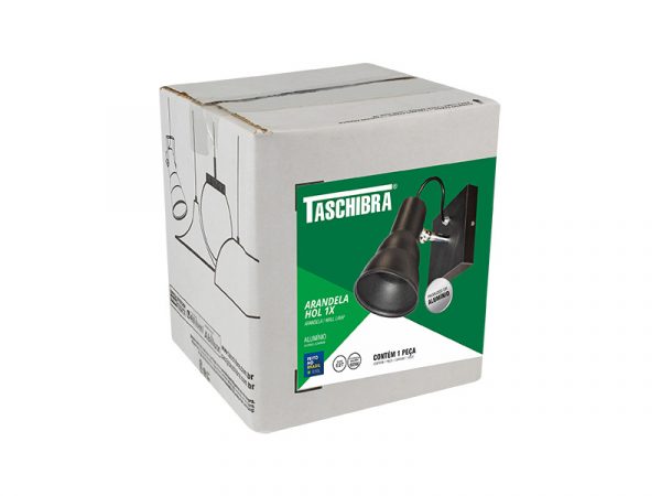 ARANDELA TASCHIBRA HOL 1XE27 NEGRO MATE - Imagen 4