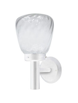 ARANDELA TASCHIBRA THOR 1XE27 C/VIDRO RT-RIGATO TRANSP BLANCA