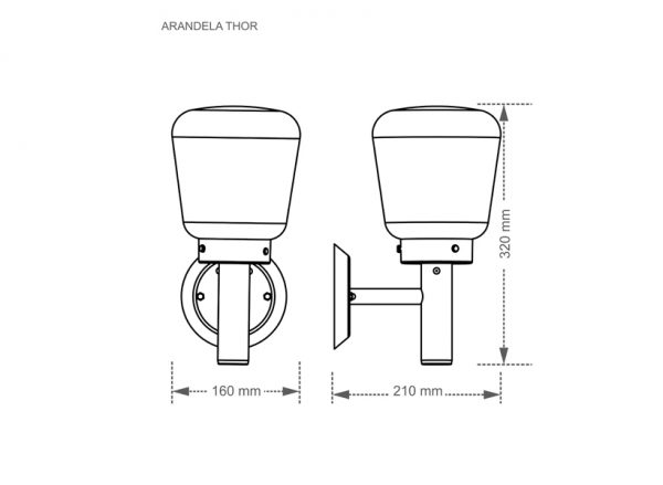 ARANDELA TASCHIBRA THOR 1XE27 C/VIDRO RT-RIGATO TRANSP BLANCA - Imagen 2
