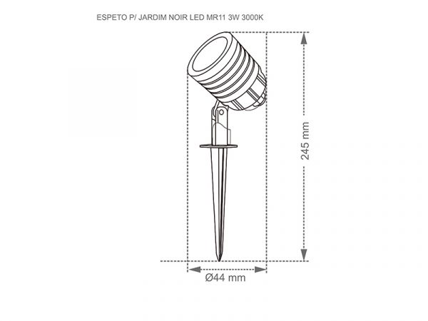 PINCHO PARA JARDÍN NOIR LED MR11 3W 3000K - Imagen 6