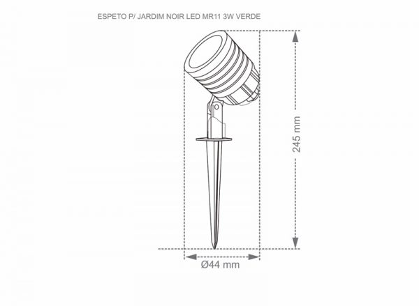 PINCHO PARA JARDÍN NOIR LED MR11 3W VERDE - Imagen 6