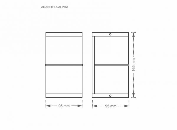 ARANDELA TASCHIBRA ALPHA W1W G9 EN BLANCO - Imagen 3