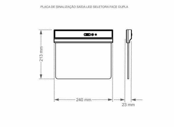 PLACA SELECTOR SALIDA LED 255X210MM DOBLE CARA VERDE - Imagen 7