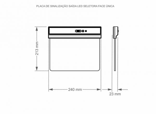 SELECTOR PLACA SEÑAL DE SALIDA LED 255X210MM UNA CARA ROJA - Imagen 4