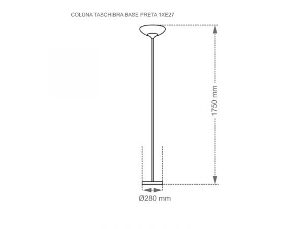 COLUMNA TASCHIBRA BASE NEGRA1XE27 - Imagen 5