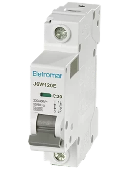 J6W120E - DISYUNTOR IEC, 1 POLO, 20 A, CURVA C, 6 KA - (E89955) - UNIDAD
