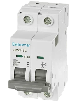 J6W216E - DISYUNTOR IEC, 2 POLOS, 16 A, CURVA C, 6 KA - (E89966) - UNIDAD