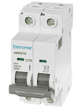 J6W270E - DISYUNTOR IEC, 2 POLOS, 70 A, CURVA C, 6 KA - (E89973) - UNIDAD