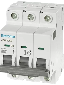 J6W306E - DISYUNTOR IEC, 3 POLOS, 6A, CURVA C, 6KA - (E89976) - UNIDAD