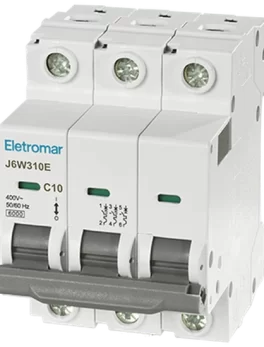 J6W310E - DISYUNTOR IEC, 3 POLOS, 10 A, CURVA C, 6 KA - (E89977) - UNIDAD