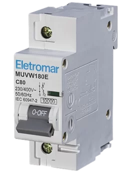 MUVW180E - DISYUNTOR IEC, 1 POLO, 80 A, CURVA C, 10 KA - (E89904) - UNIDAD
