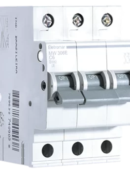 MW306E - DISYUNTOR IEC, 3 POLOS, 6A, CURVA C, 3KA - (MW306E) - UNIDAD - LÍNEA MW DE HAGER