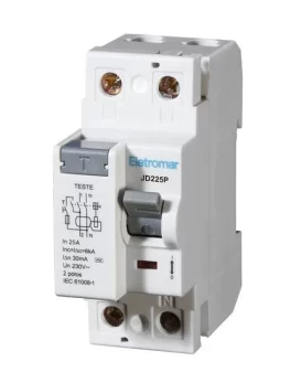 JD225P - INTERRUPTOR DIFERENCIAL, 2 POLOS, 25A, 30MA - (E89560) - UNIDAD