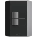 1 INTERRUPTOR INTERMEDIO 10A/250VAC ACOPLAMIENTO CONVENCIONAL CON PLACA RAPID NEGRA (85023) - LÍNEA RAPID NEGRA