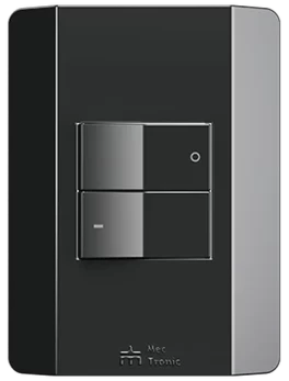 1 INTERRUPTOR BIPOLAR SIMPLE 10A/250VAC ACOPLAMIENTO CONVENCIONAL CON PLACA RAPID NEGRA (85020) - LÍNEA RAPID NEGRA