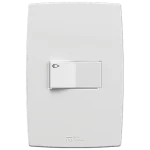 1 EMPUJADOR DE CAMPANA 10A/250VAC ACOPLAMIENTO CONVENCIONAL CON PLACA HORIZONTAL MEC-PLUS (81115) - LÍNEA MEC-PLUS