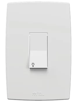 1 PULSADOR MINUTERIA 10A/250VAC ACOPLAMIENTO CONVENCIONAL CON PLACA VERTICAL MEC-PLUS (81118) - LÍNEA MEC-PLUS
