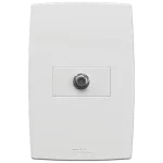 1 CONECTOR COAXIAL PARA ANTENA CON PLACA HORIZONTAL MEC-PLUS (81134) - LÍNEA MEC-PLUS