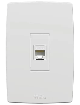 EXTENSOR RJ45 CAT5E HEMBRA X HEMBRA CON PLACA VERTICAL MEC-PLUS (41513V) - LÍNEA MEC-PLUS