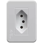 TOMA DE EMPOTRAR 2P+T 10A/250VAC CON PLACA MOV-PLUS - UNIDAD (39794) - LÍNEA MOVLIGHT