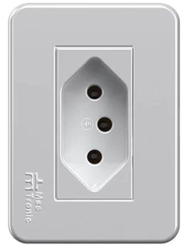 TOMA DE EMPOTRAR 2P+T 20A/250VAC CON PLACA MOV-PLUS - UNIDAD (39795) - LÍNEA MOVLIGHT