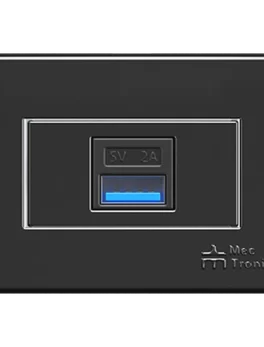 TOMA USB 2A - ENTRADA 110VAC/240VAC 50/60HZ <0.1A SALIDA 5VAC 2A ALIMENTACIÓN 10W CON PLACA MOV-ÔNIX - EQUIPO (85081) - LÍNEA MOVLIGHT