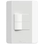 2 INTERRUPTORES SIMPLES 10A/250VAC ACOPLAMIENTO CONVENCIONAL CON PLACA RAPID BLANCA (86039) - LÍNEA RAPID BLANCA