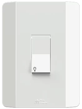 1 PULSADOR MINUTERIA 10A/250VAC ACOPLAMIENTO RÁPIDO CON PLACA VERTICAL RAPID BLANCO (86006) - LÍNEA RAPID BLANCO