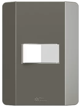 1 INTERRUPTOR PARALELO 10A/250VAC CONEXIÓN RÁPIDA CON PLACA PRISMA HORIZONTAL (84031) - LÍNEA PRISMA