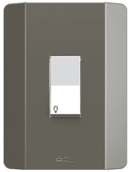1 PULSADOR MINUTERIA 10A/250VAC ENCHUFE RÁPIDO CON PLACA PRISMA VERTICAL (84035) - LÍNEA PRISMA