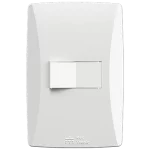 1 INTERRUPTOR PARALELO 10A/250VAC ACOPLAMIENTO CONVENCIONAL CON PLACA PETRA HORIZONTAL (81002H) - LÍNEA PETRA