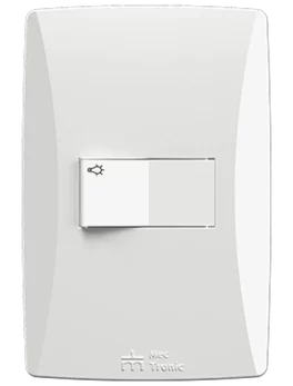 1 PULSADOR MINUTERIA 10A/250VAC ENCHUFE RÁPIDO CON PLACA PETRA HORIZONTAL (81051) - LÍNEA PETRA