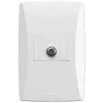 1 CONECTOR DE ANTENA CON PLACA PETRA HORIZONTAL (81025H) - LÍNEA PETRA