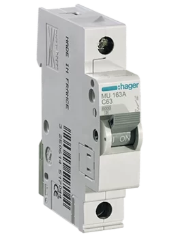 MU163A - DISYUNTOR IEC, 1 POLO, 63A, CURVA C, 6KA - (A90246) - UNIDAD