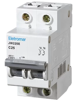 JW225E - DISYUNTOR IEC, 2 POLOS, 25 A, CURVA C, 3 KA - (E89133) - UNIDAD