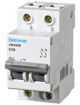 JW250E - DISYUNTOR IEC, 2 POLOS, 50 A, CURVA C, 3 KA - (E89136) - UNIDAD