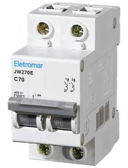 JW270E - DISYUNTOR IEC, 2 POLOS, 70A, CURVA C, 3KA - (E89138) - UNIDAD