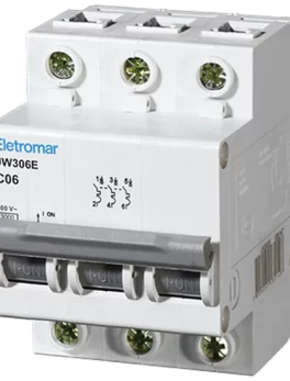 JW306E - DISYUNTOR IEC, 3 POLOS, 6A, CURVA C, 3KA - (E89139) - UNIDAD