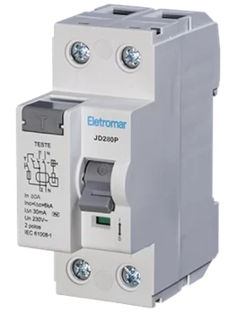 JD280P - INTERRUPTOR DIFERENCIAL, 2 POLOS, 80A, 30MA - (E89584) - UNIDAD