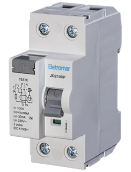 JD2100P - INTERRUPTOR DIFERENCIAL, 2 POLOS, 100A, 30MA - (E89590) - UNIDAD