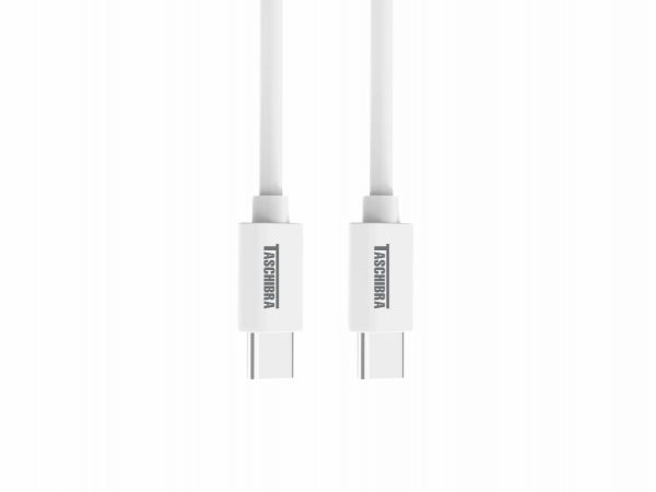 CABLE TURBO TASCHIBRA C3CC-15B USB-C USB-C 1,5m 3A BRANCO - Imagen 2